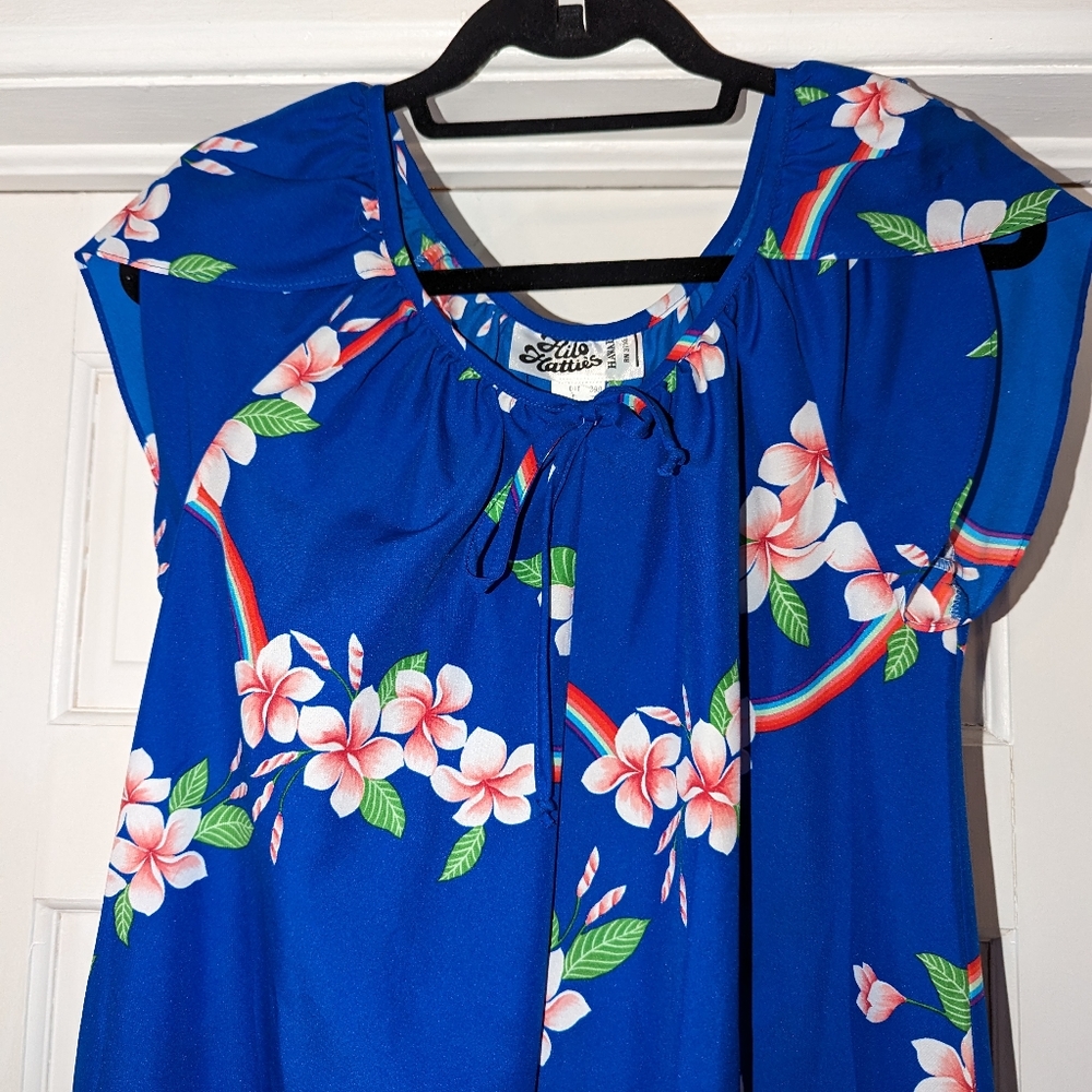 Hilo Hatties Vintage Hawaiian Maxi Dress Small Tropical Floral Beach - Picture 5 of 11